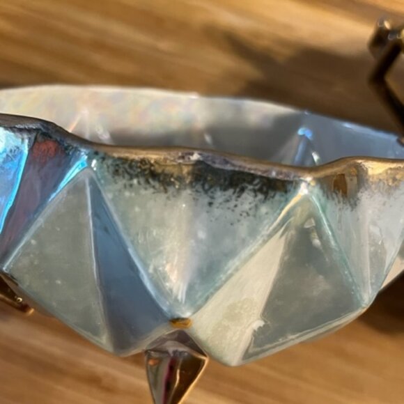 Vintage Japanese Lusterware iridescent Set of 2 tea cups art deco - Picture 7 of 12